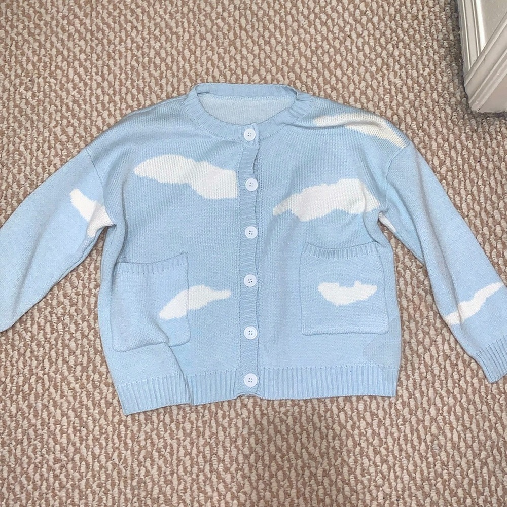 Sky Blue Cloud Cardigan SIZE SMALL